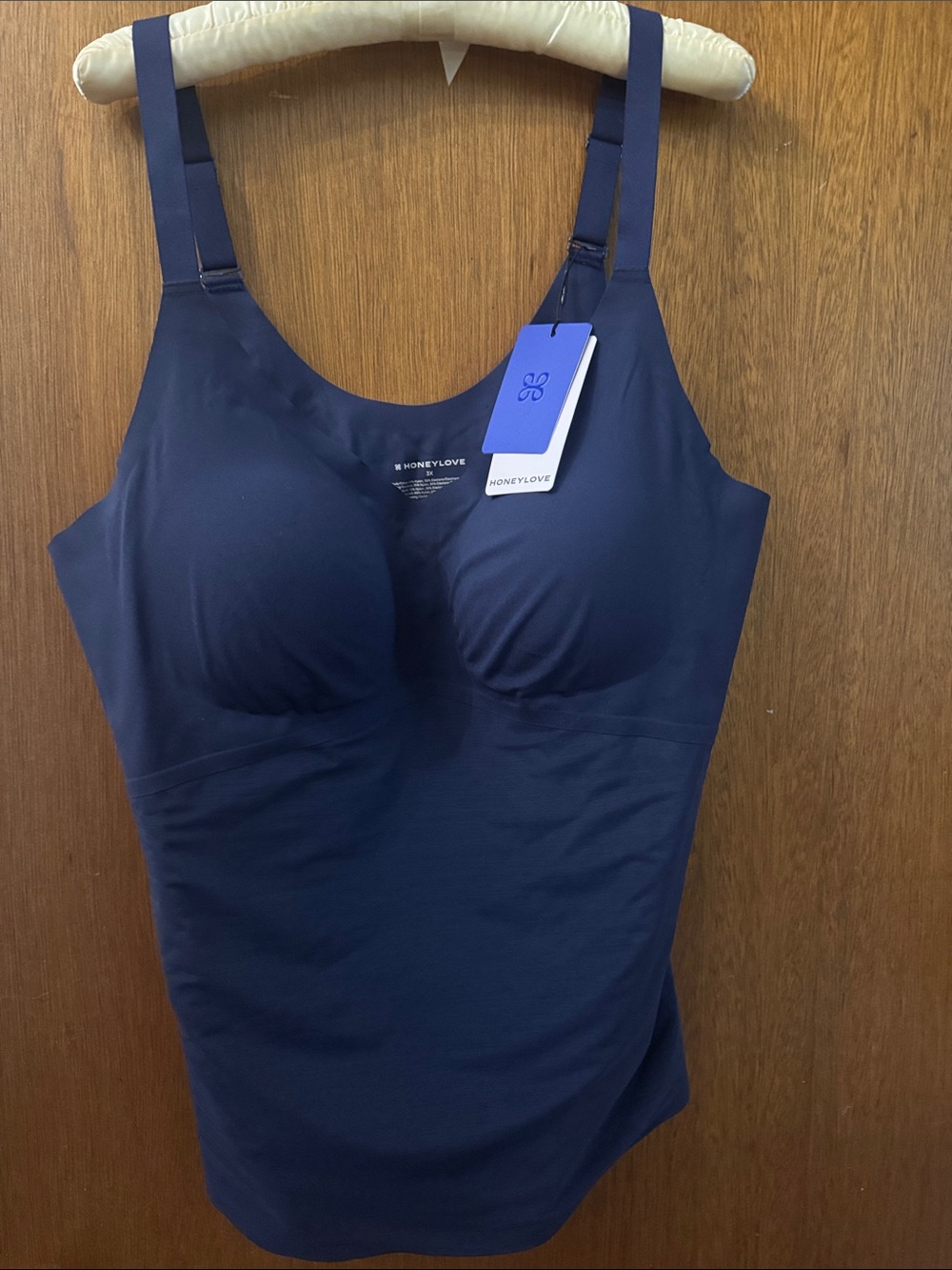 Honeylove Navy Sculpting Tank with Built-In Cups